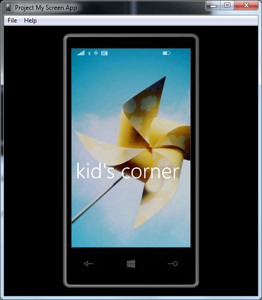 customize the Kid’s Corner in windows phone